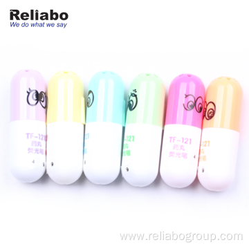 Label Round Ball Shape Multicolor Highlighter Pen